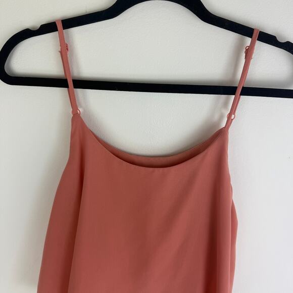 TOBI Womens Front Ruffle Adjustable Spaghetti Strap Scoop Neck Pink Dress Small - Picture 3 of 10